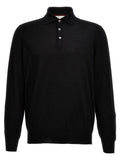 Black Knitted polo shirt 1