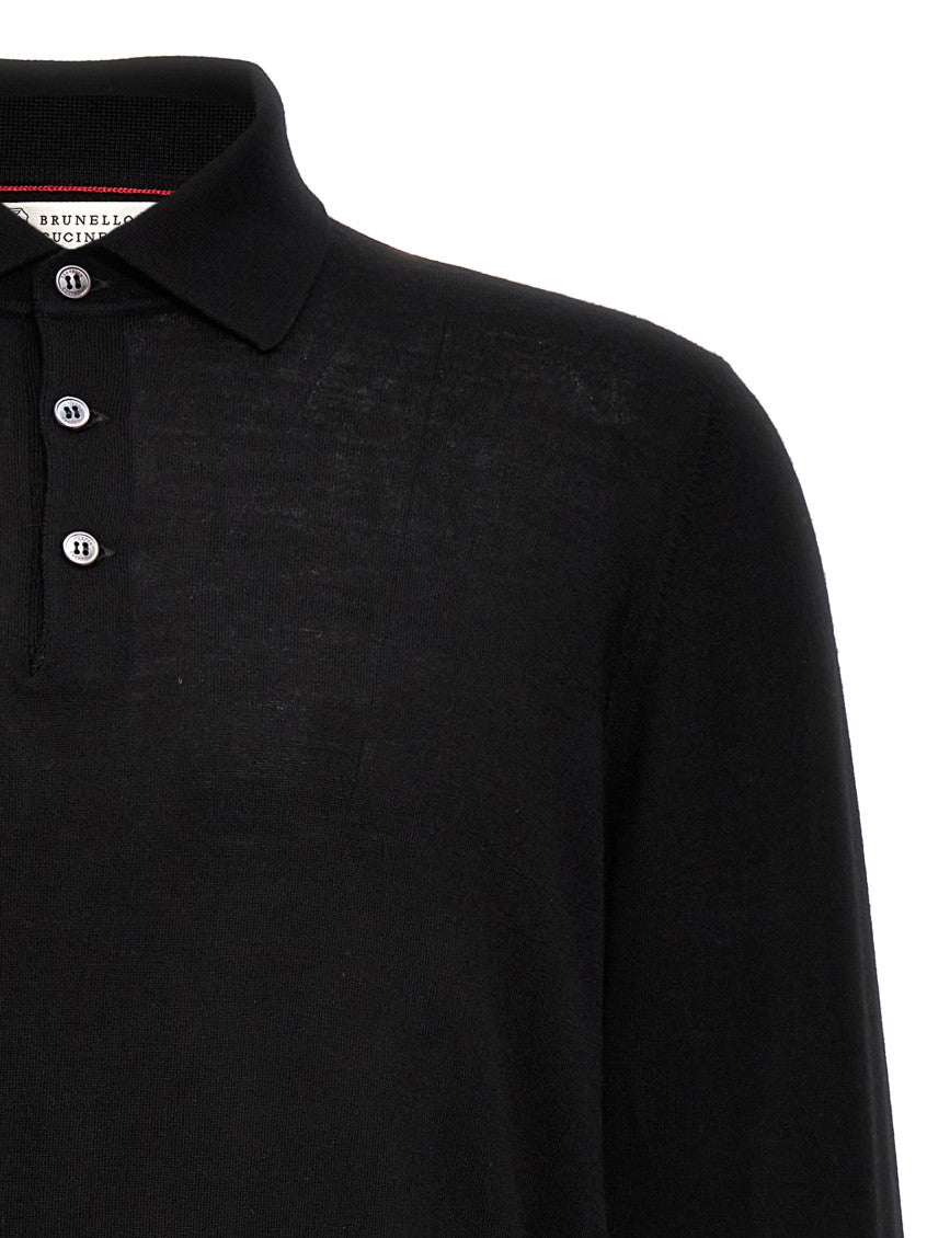 Black Knitted polo shirt 3