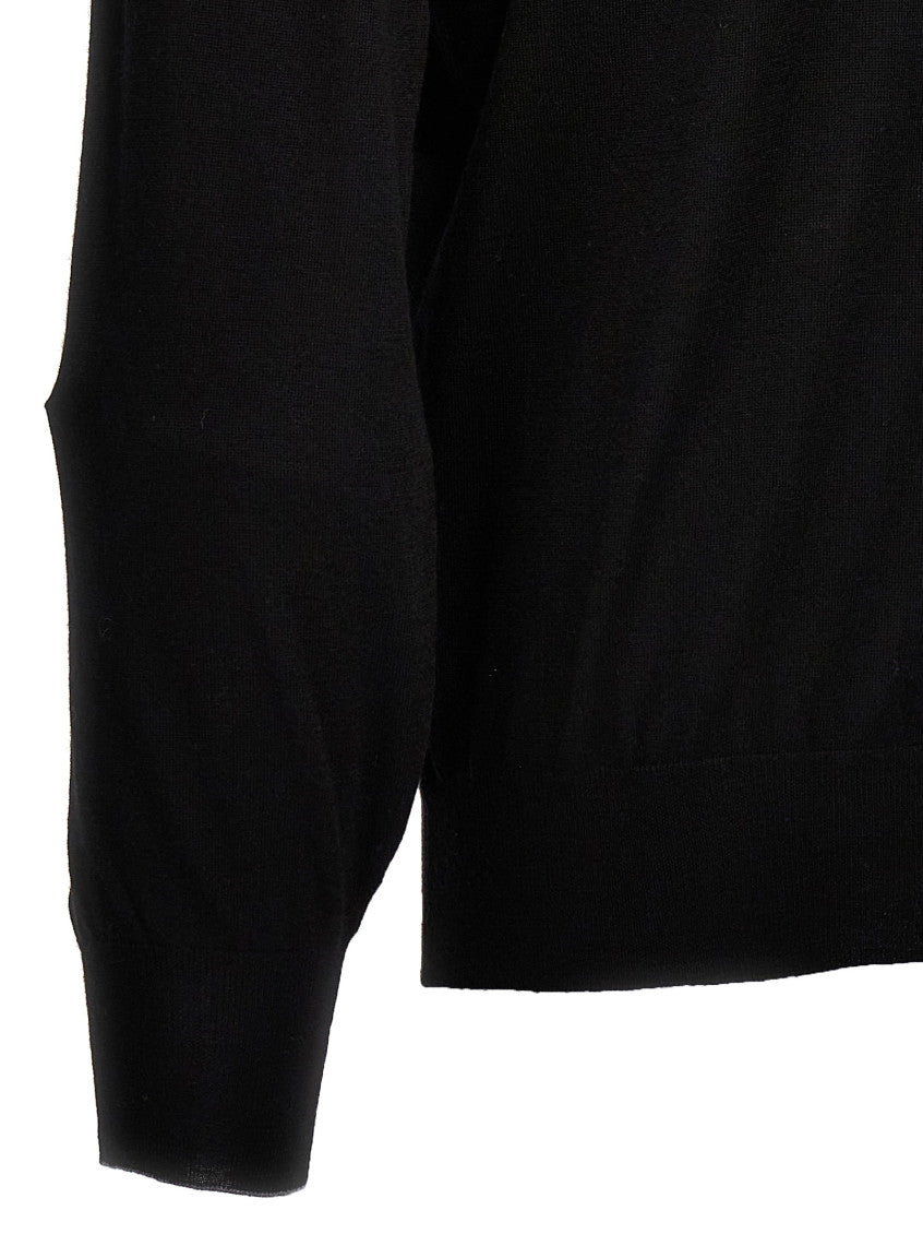 Black Knitted polo shirt 4