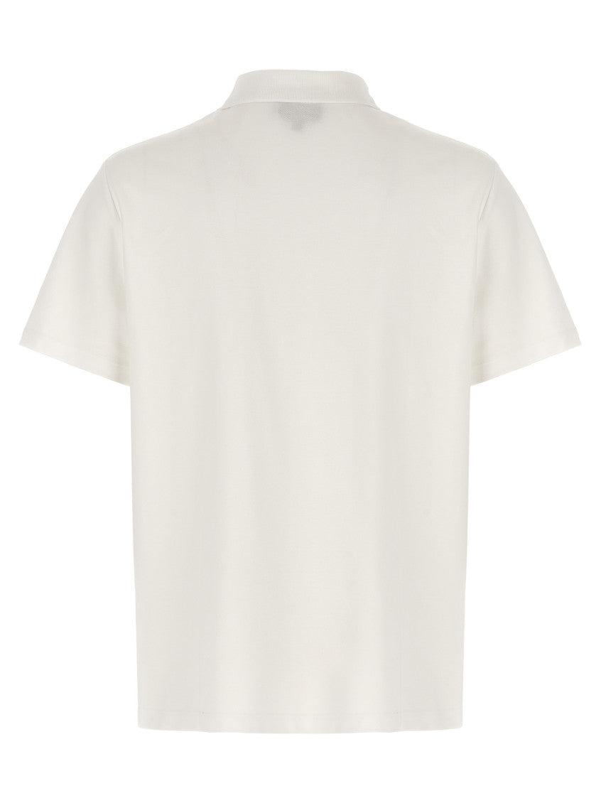 White Logo embroidery polo shirt 2