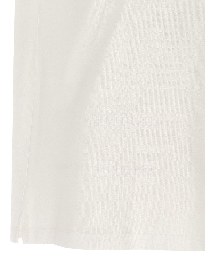 White Logo embroidery polo shirt 4