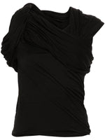Black Harness T Draped Top 1