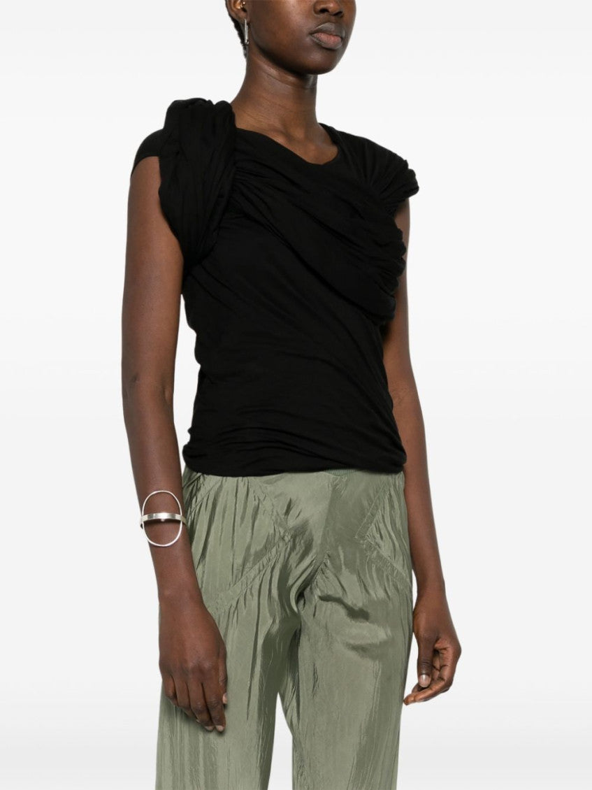 Black Harness T Draped Top 3