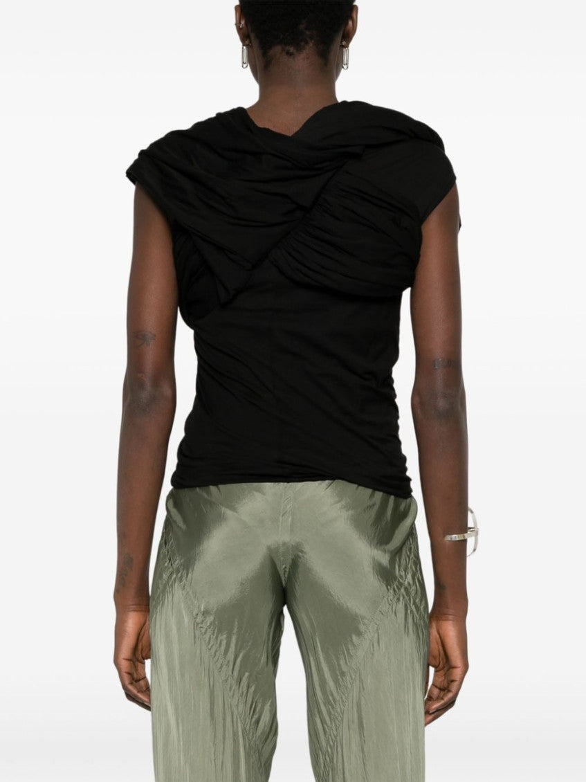 Black Harness T Draped Top 4
