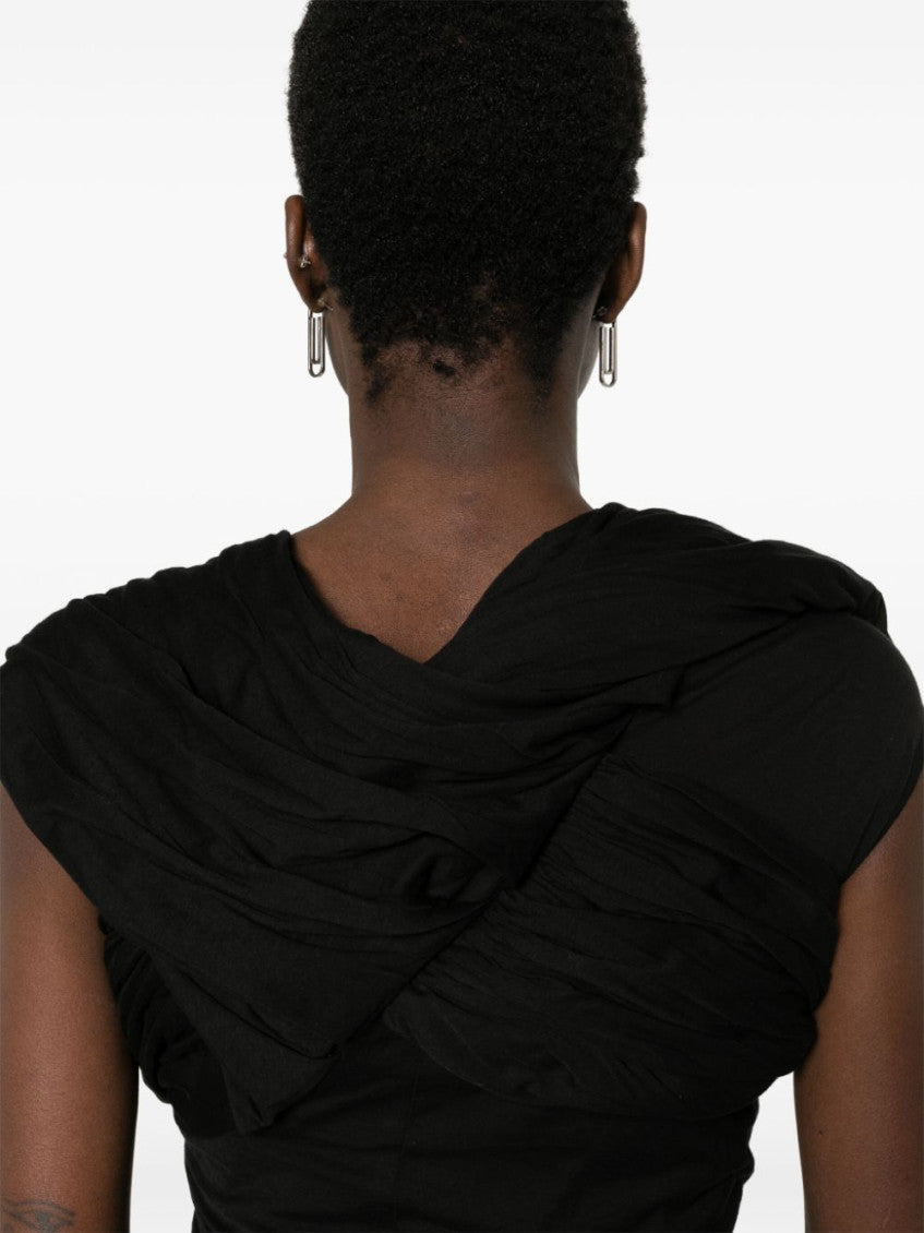 Black Harness T Draped Top 5