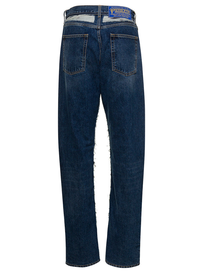 Blue High-waisted Jeans 2