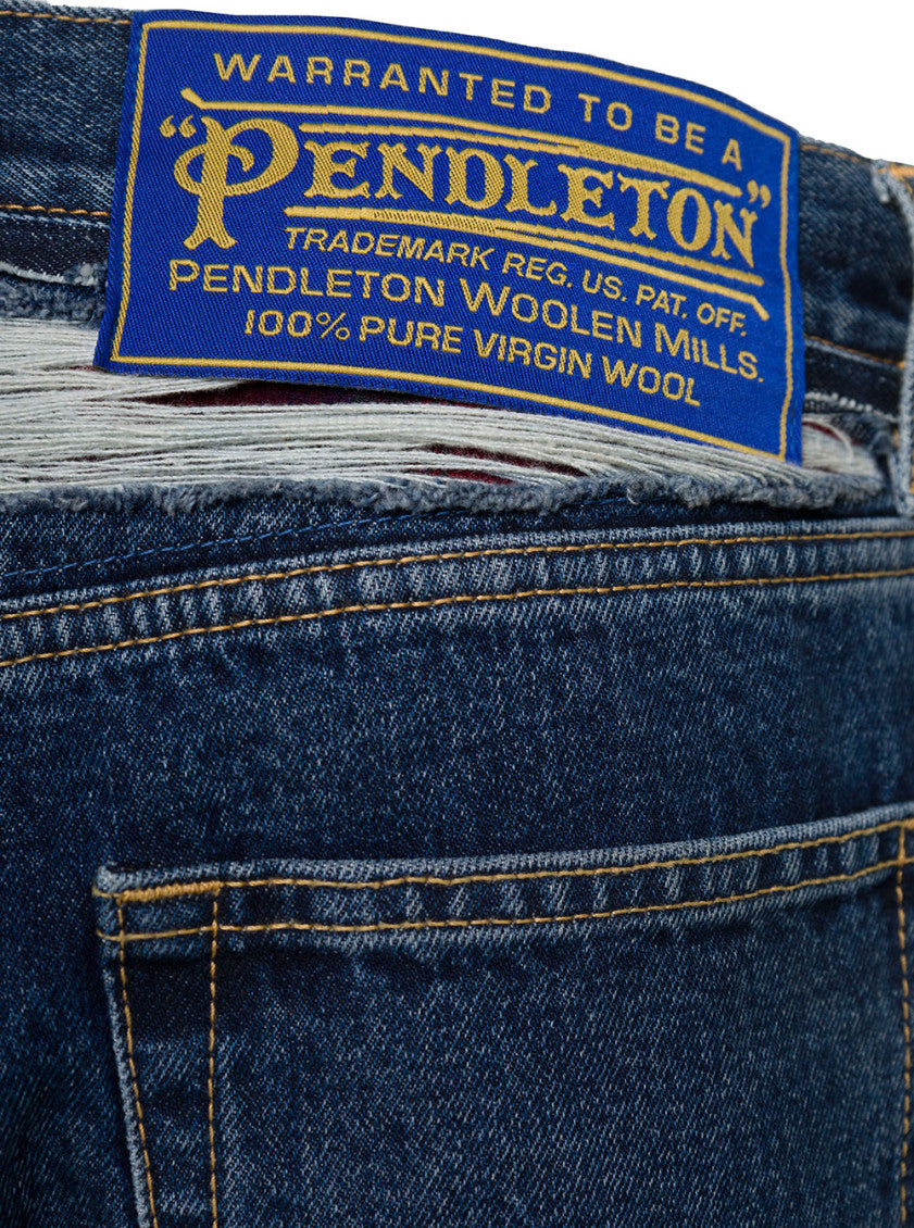 Blue High-waisted Jeans 3