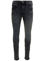 Black Skinny Jeans With Tonal Logo Patch 1