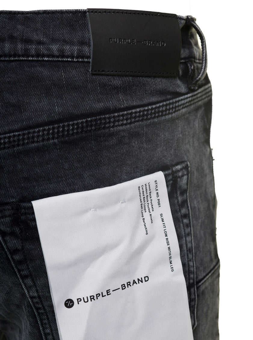Black Skinny Jeans With Tonal Logo Patch 3