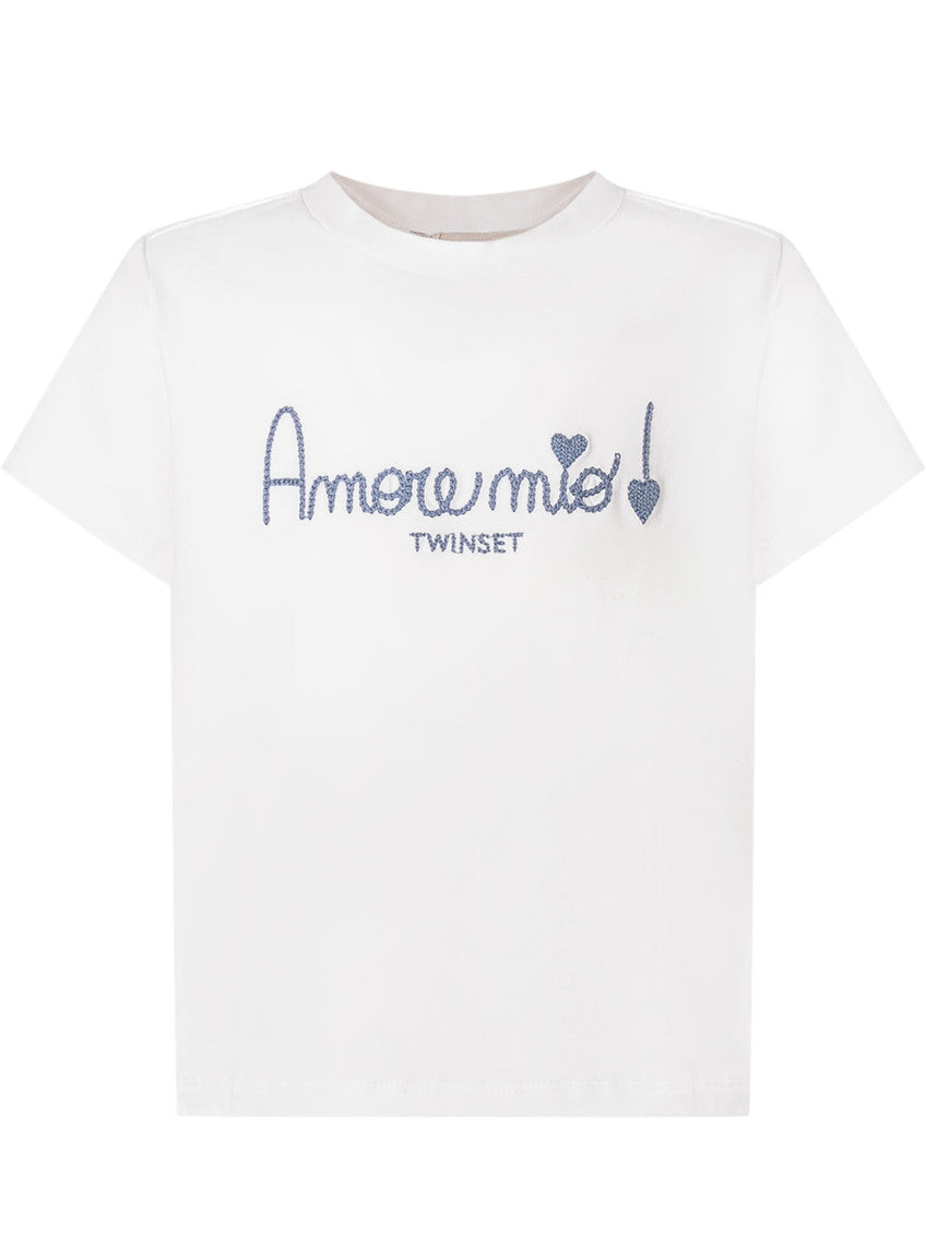 Kids White Graphic T-Shirt 1