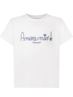 Kids White Graphic T-Shirt 1