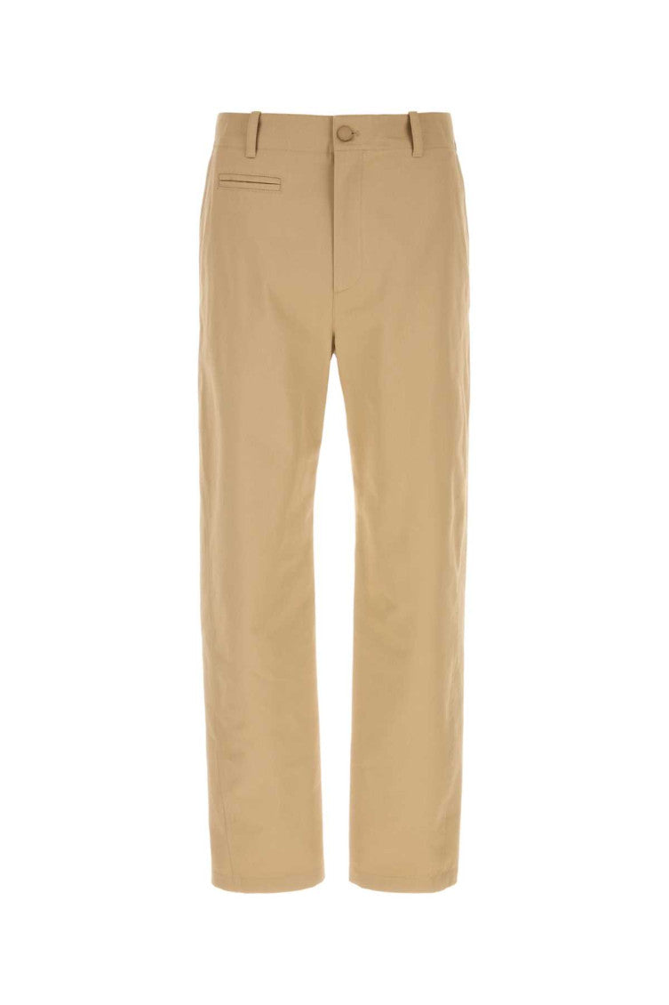 Beige Flat Front Pants 1