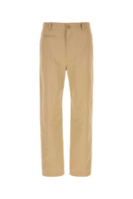 Beige Flat Front Pants 1