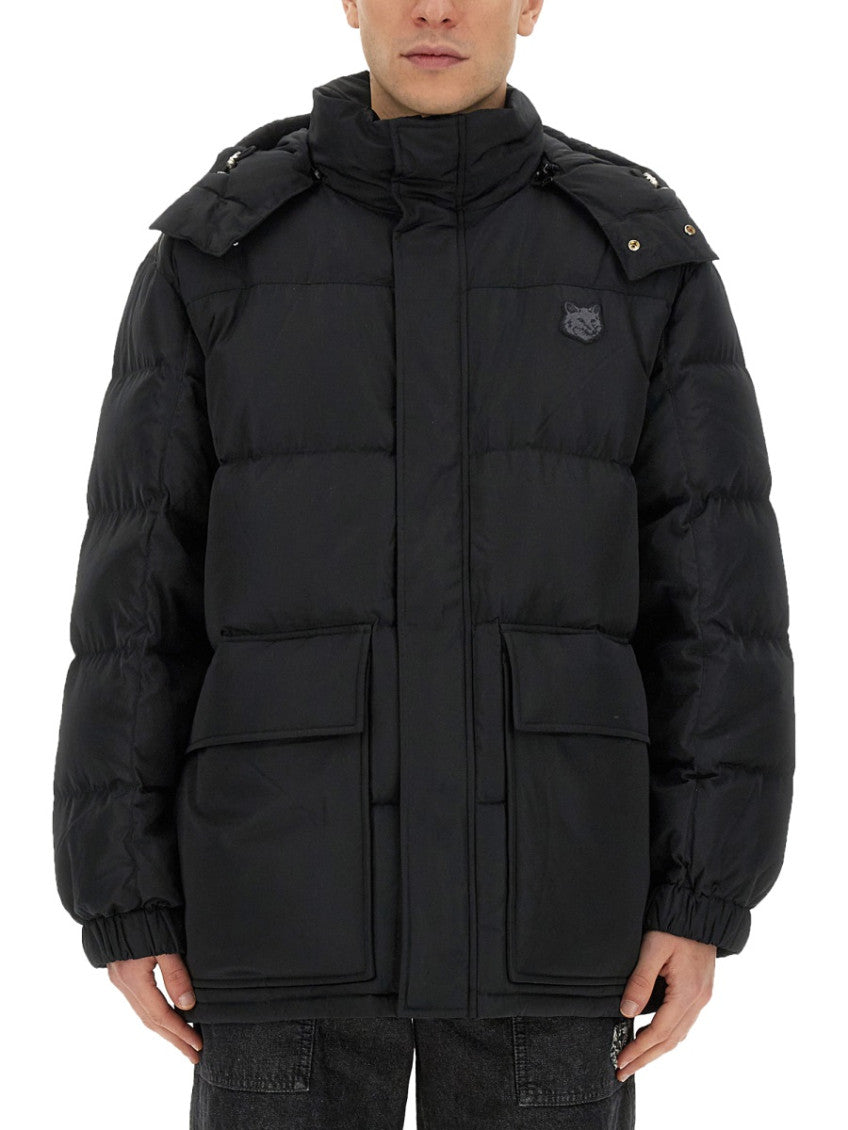 Black Logo Quilted Jacket 1