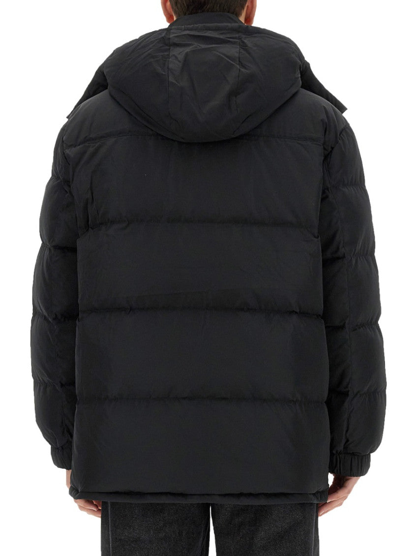 Black Logo Quilted Jacket 3