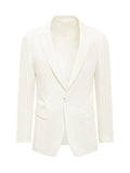 White Peaked Lapel Blazer 1