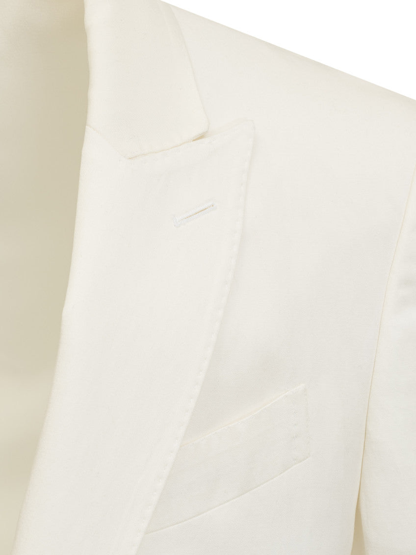 White Peaked Lapel Blazer 3