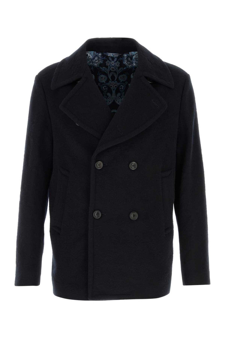 Dark Navy Wool Coat 1