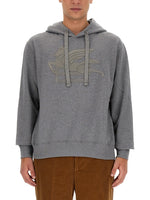 Grey Logo Relaxed Hoodie 1