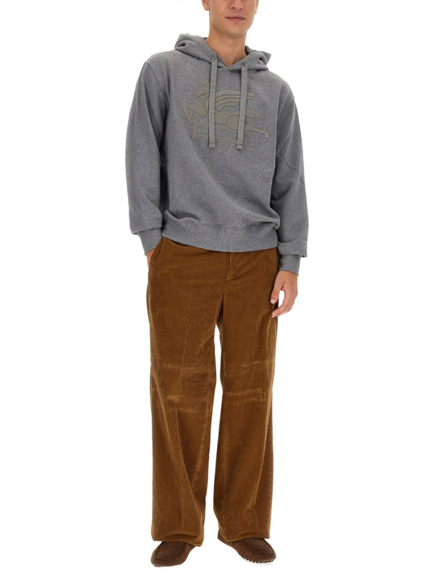 Grey Logo Relaxed Hoodie 2