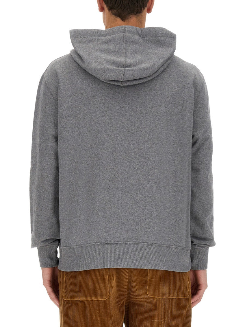 Grey Logo Relaxed Hoodie 3