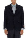 Blue Notched Lapel Blazer 1