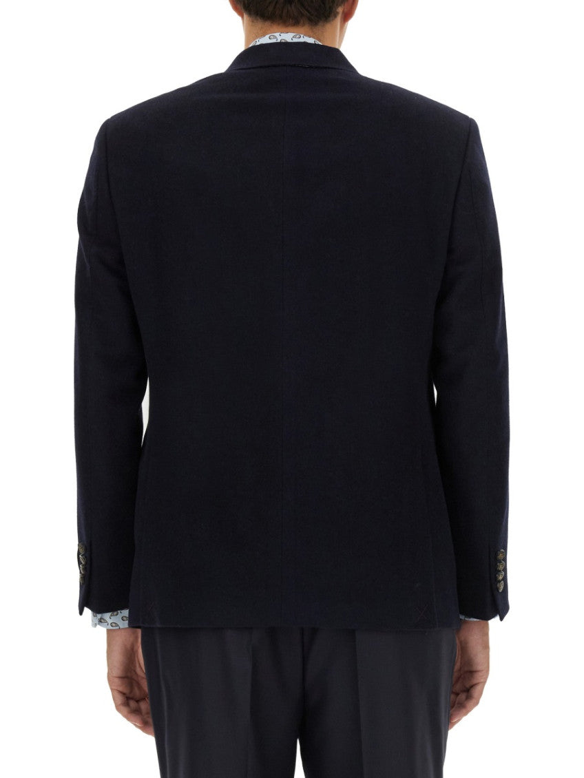 Blue Notched Lapel Blazer 2