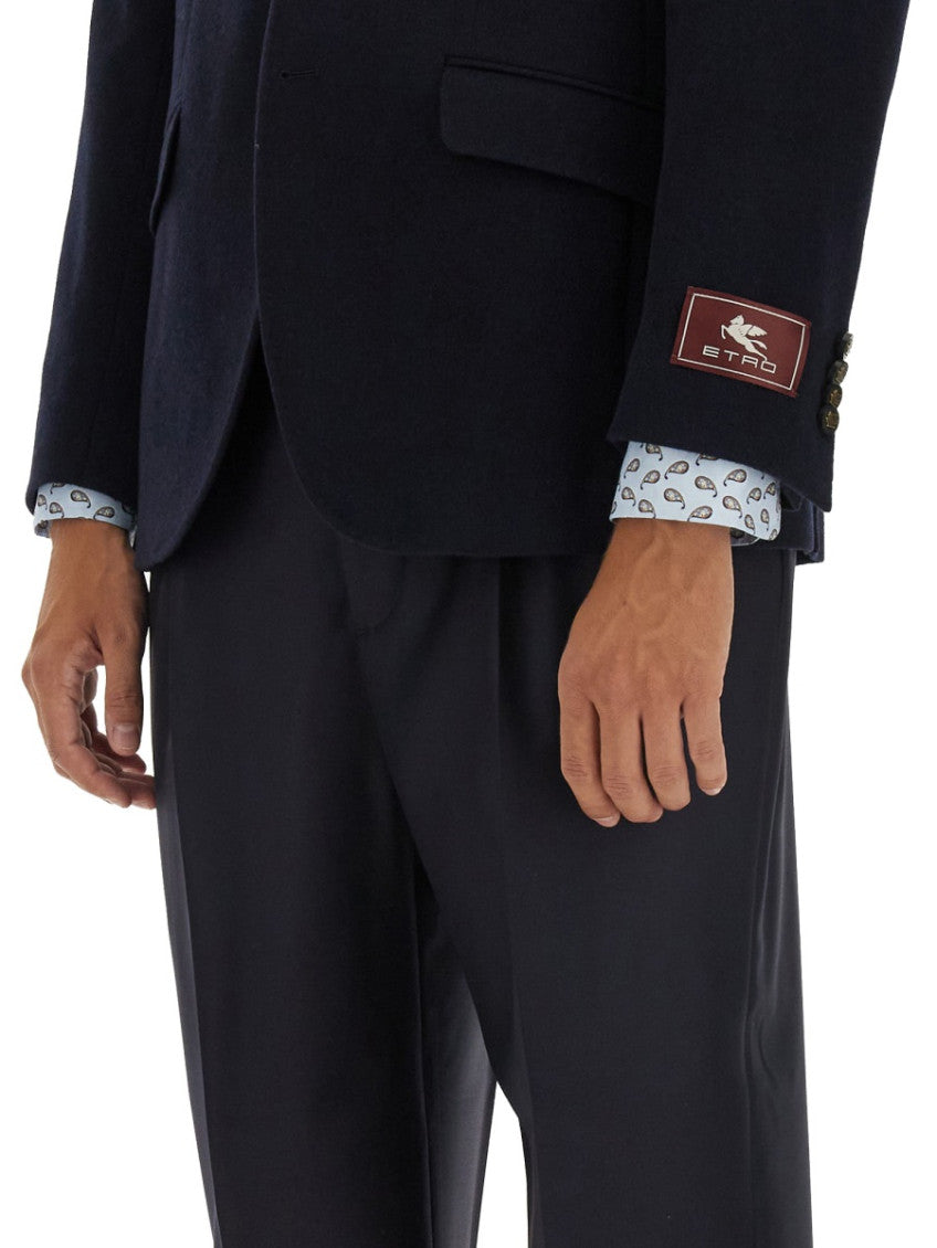 Blue Notched Lapel Blazer 3