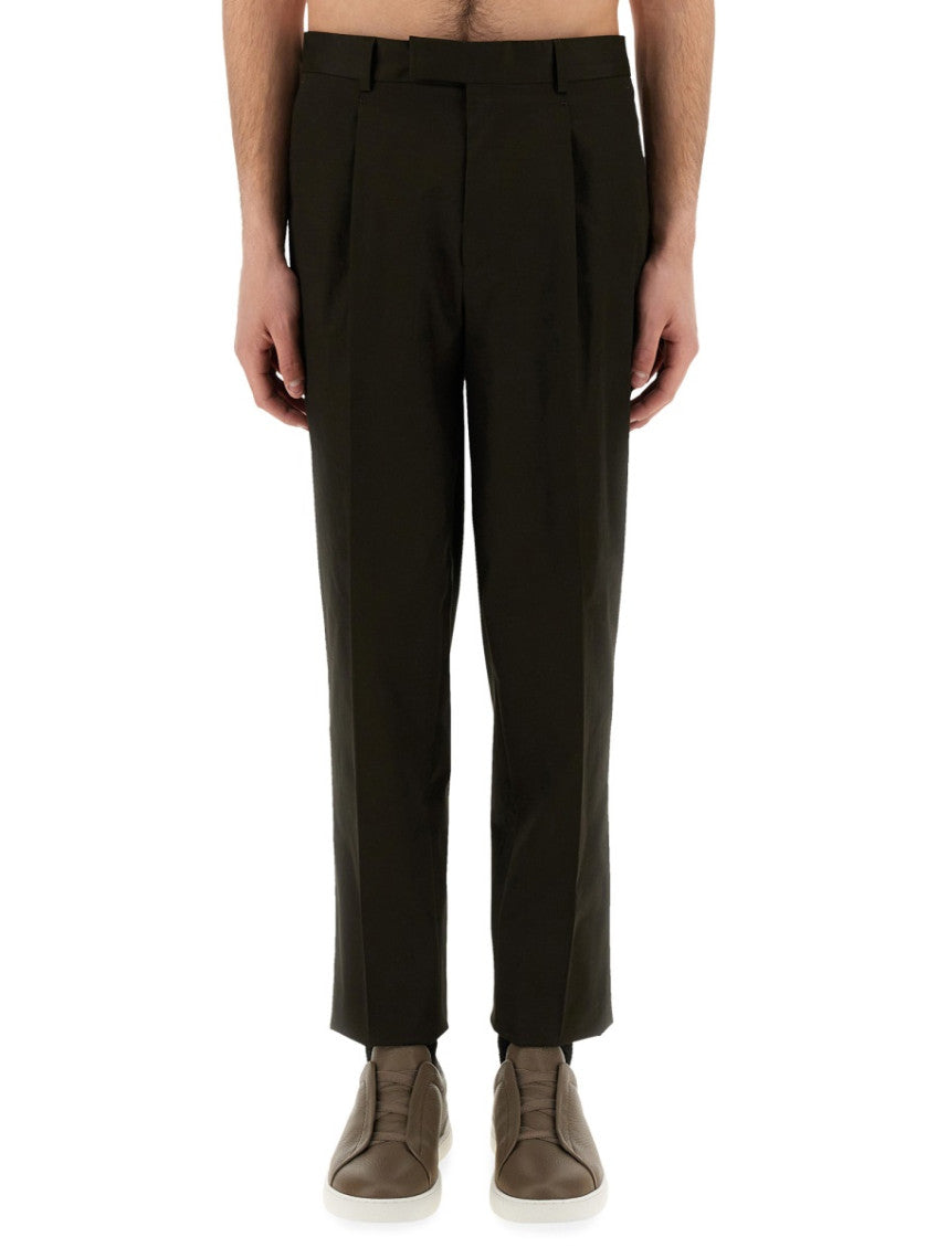 Dark Brown Regular Pants 1