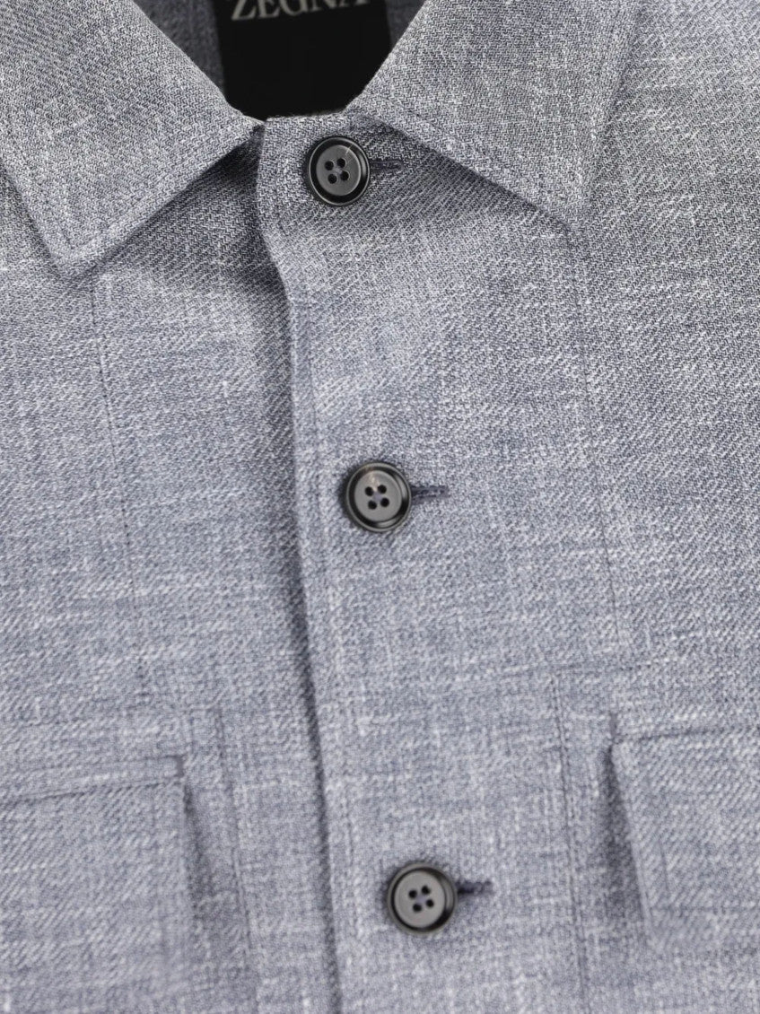 Grey Regular Solid Shirt 3