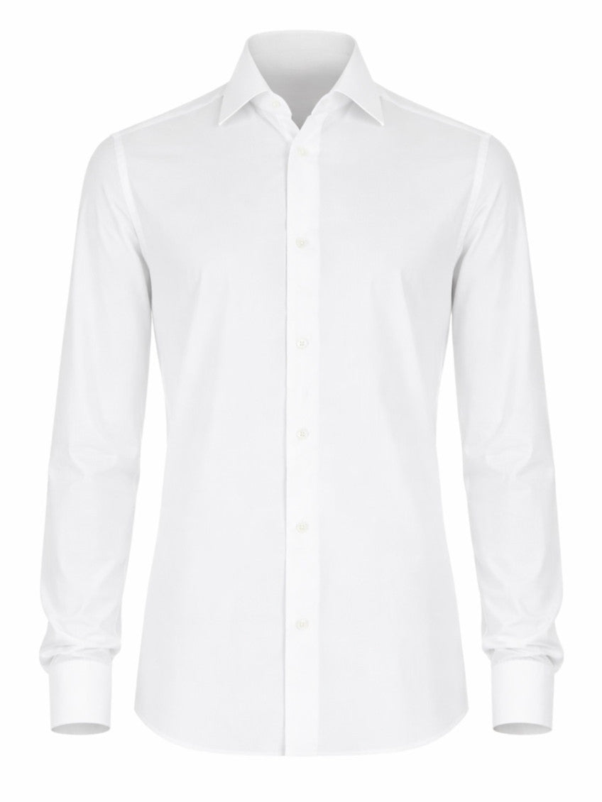 White Slim Solid Shirt 1