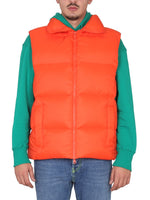 Orange Quilted Vest Jacket 1
