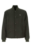Dark Green Logo Bomber Jacket 1