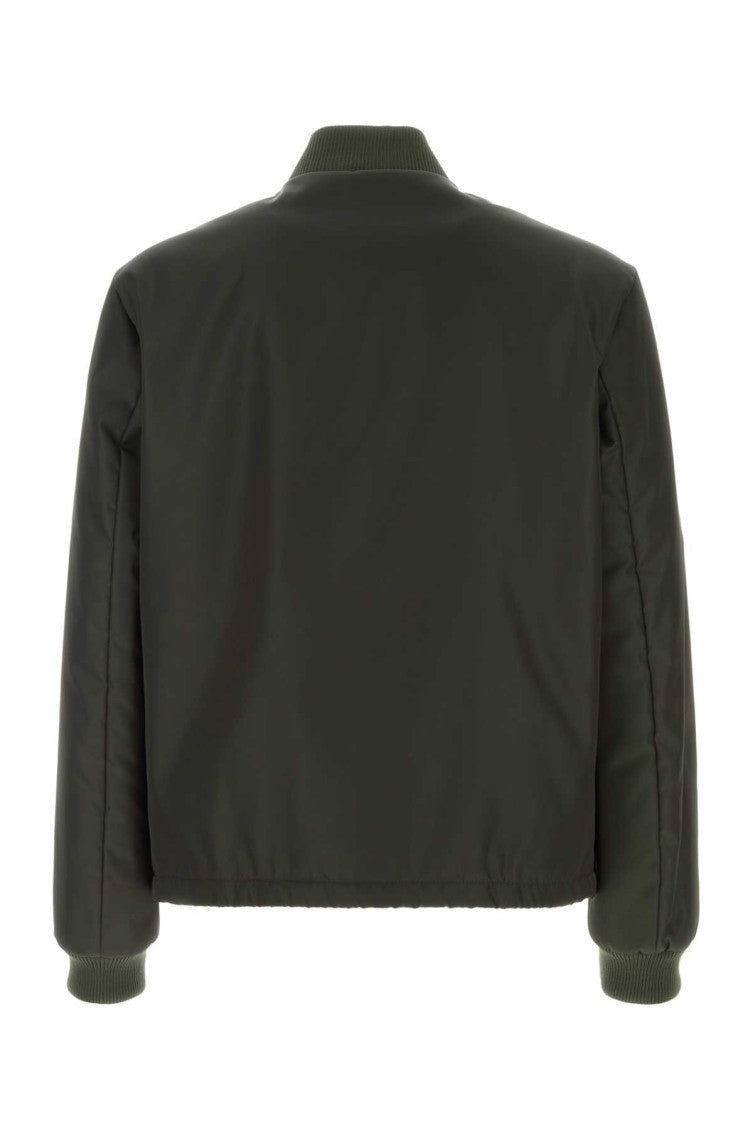 Dark Green Logo Bomber Jacket 2