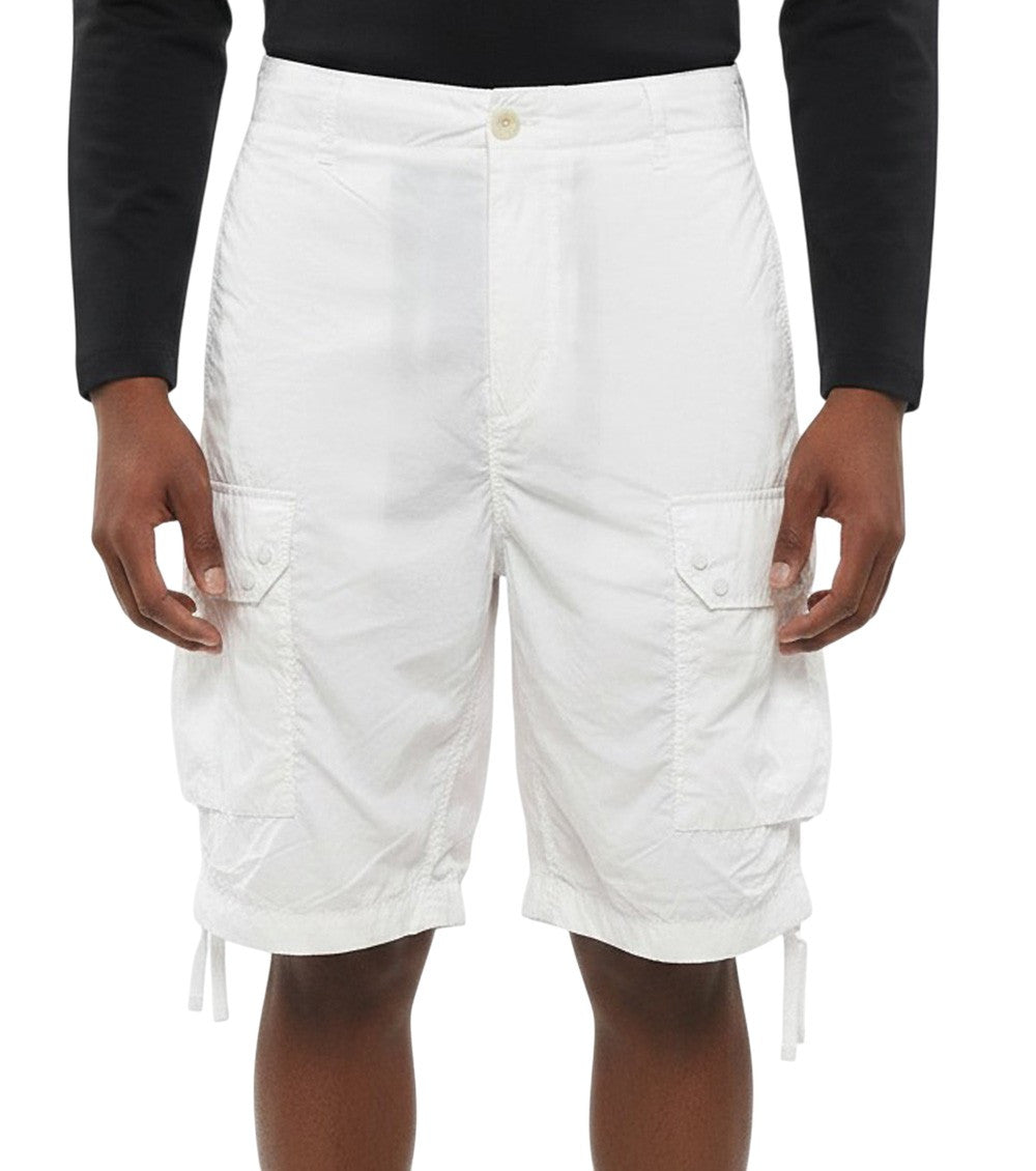 White Regular Solid Shorts 1