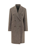 Brown Notched Lapel Trench Coat 1