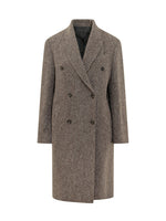 Brown Notched Lapel Trench Coat 1