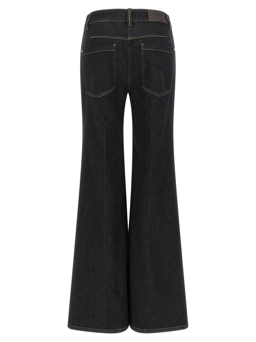 Blue Flared High Rise Jeans 2