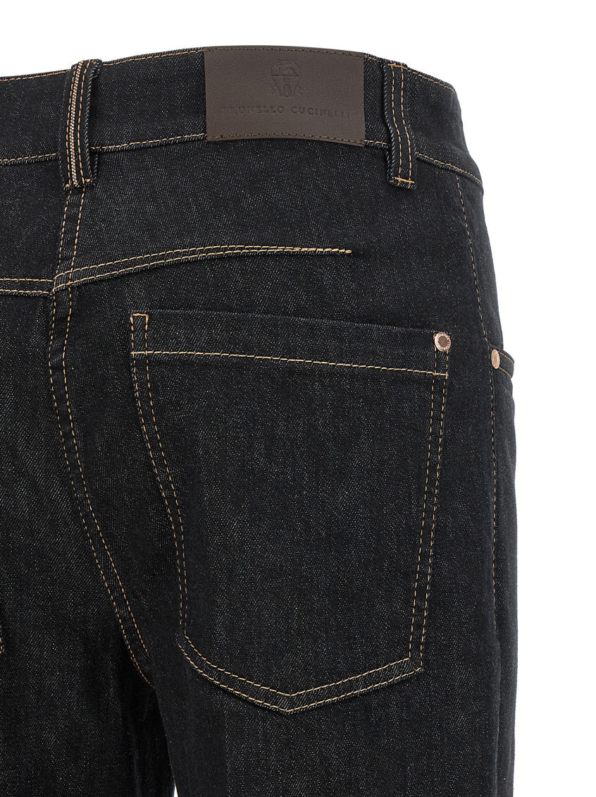 Blue Flared High Rise Jeans 4