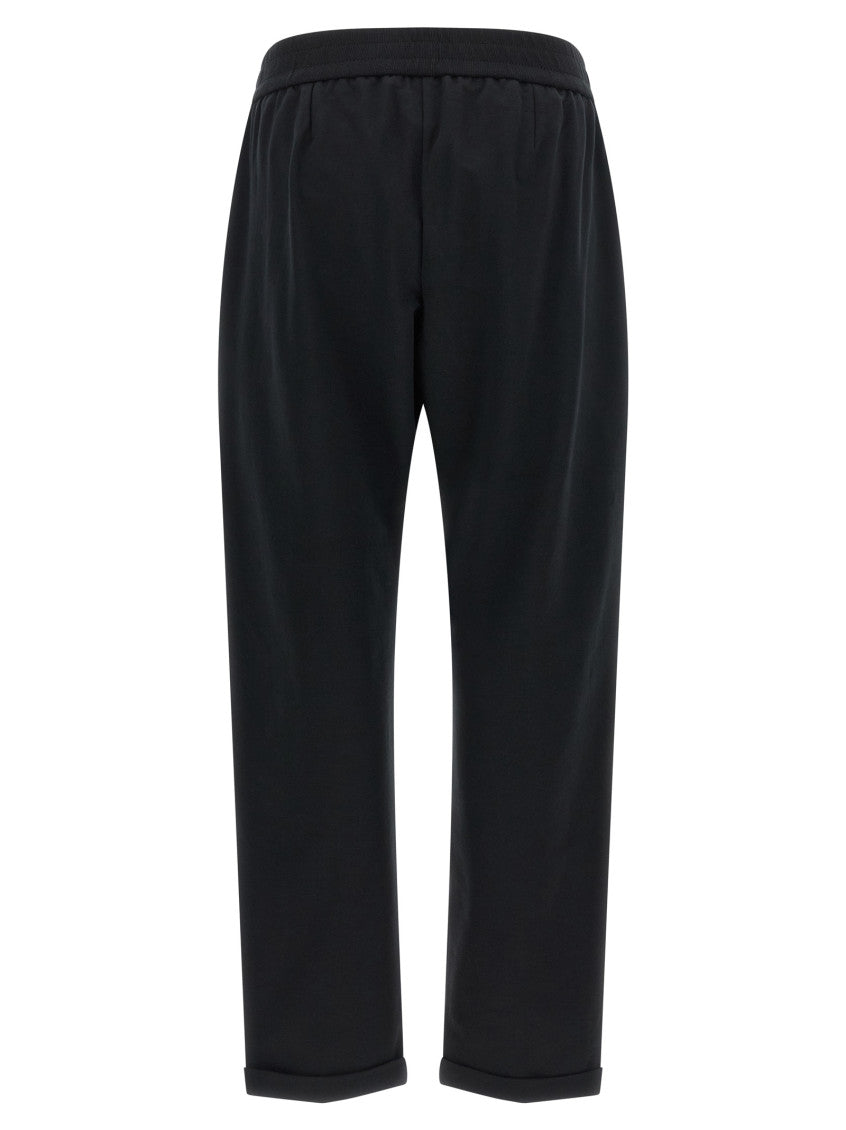 Black Regular Drawstring Pants 2