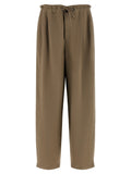 Beige Relaxed Drawstring Pants 1