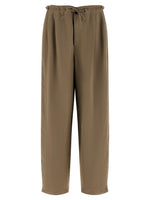 Beige Relaxed Drawstring Pants 1