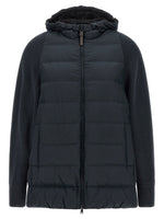 Blue Quilted Hood Jacket 1