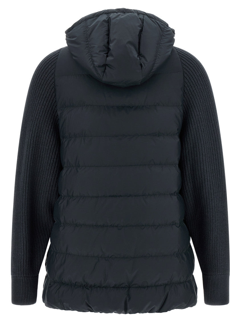Blue Quilted Hood Jacket 2