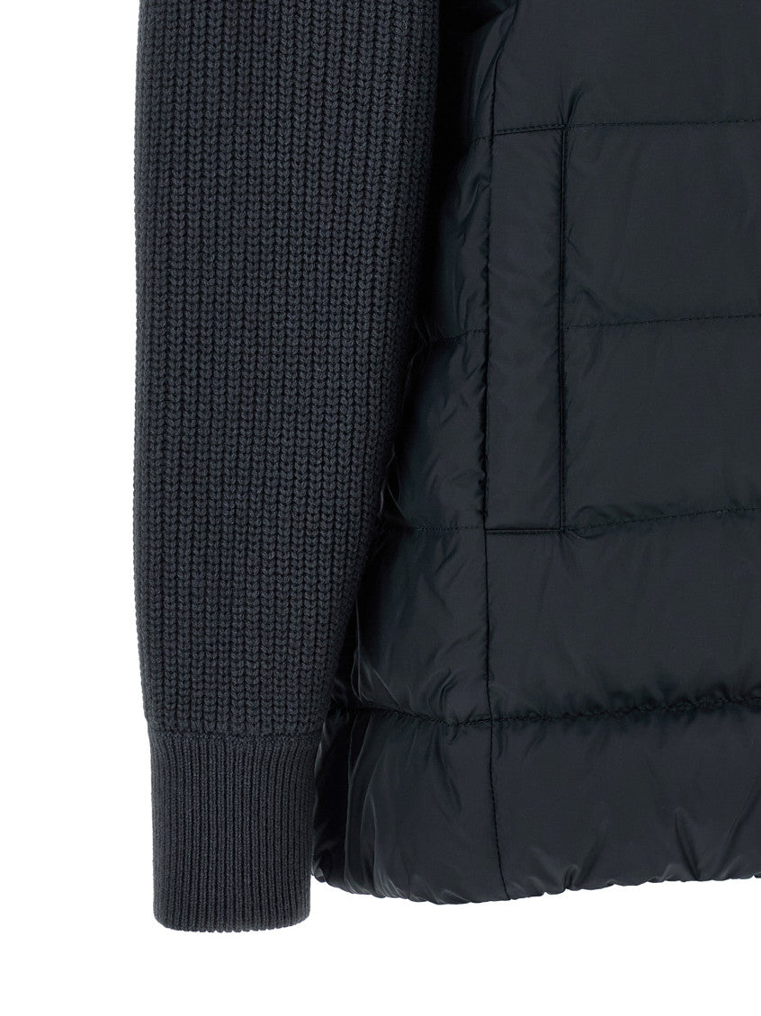 Blue Quilted Hood Jacket 4