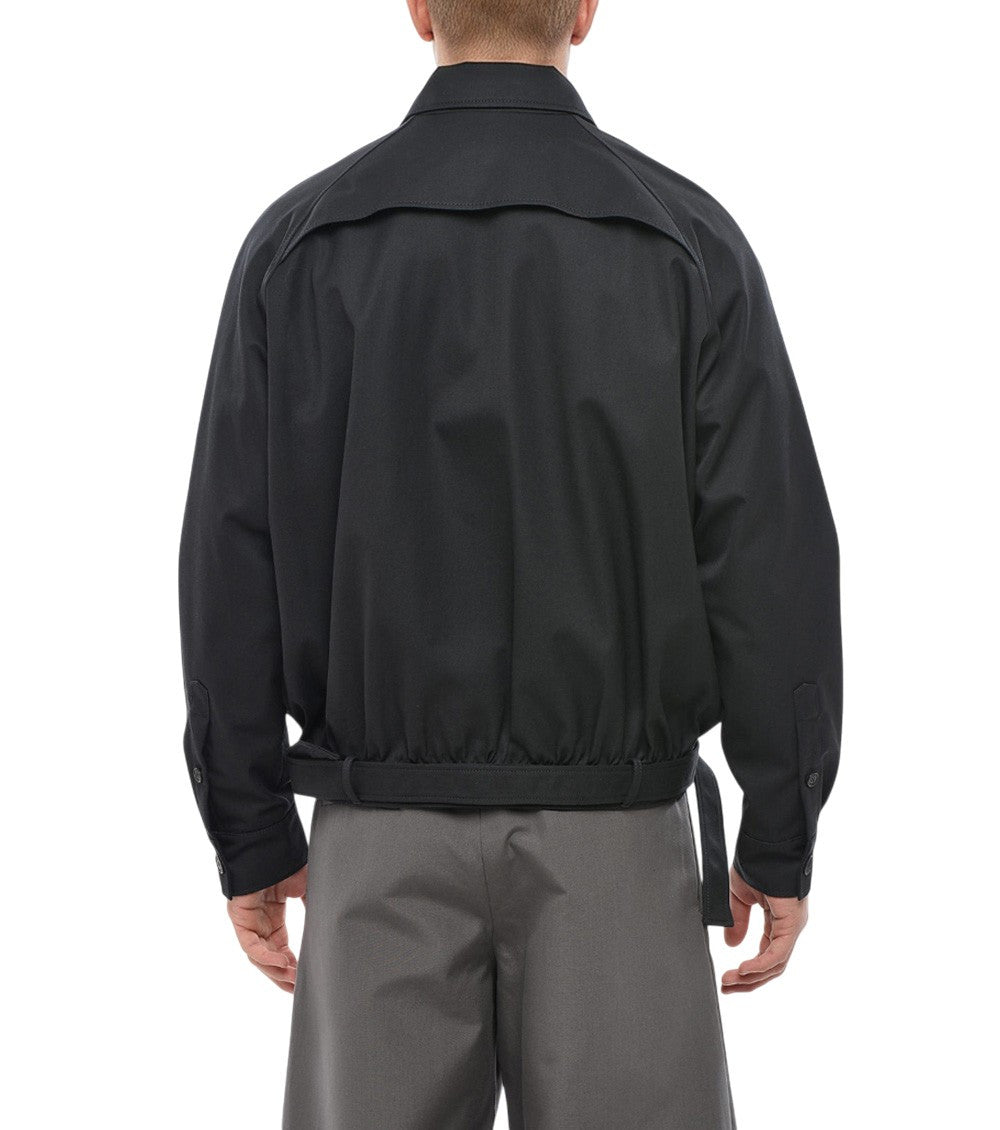 Dark Blue Shirt Collar Jacket 2