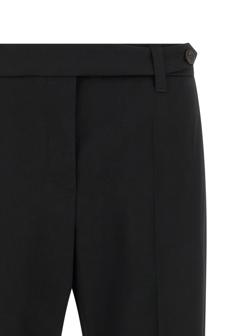 Black Tapered Flat Front Pants 3