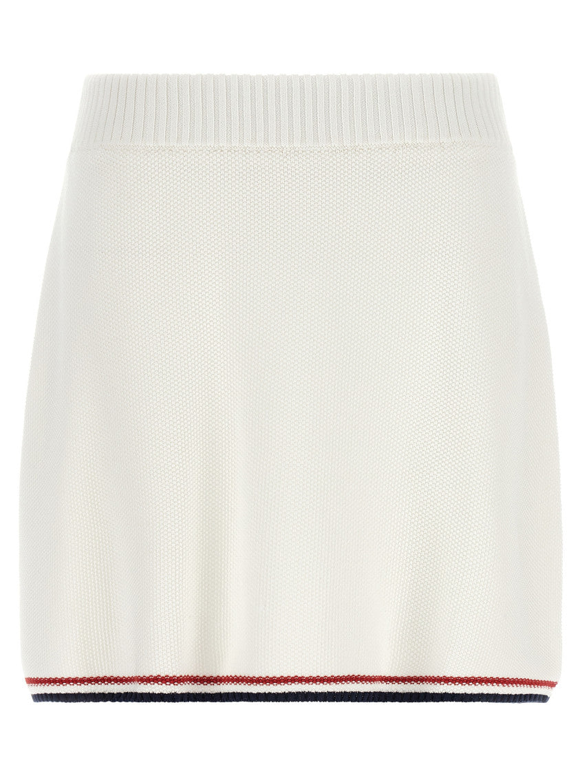 White Solid Mini Skirt 1