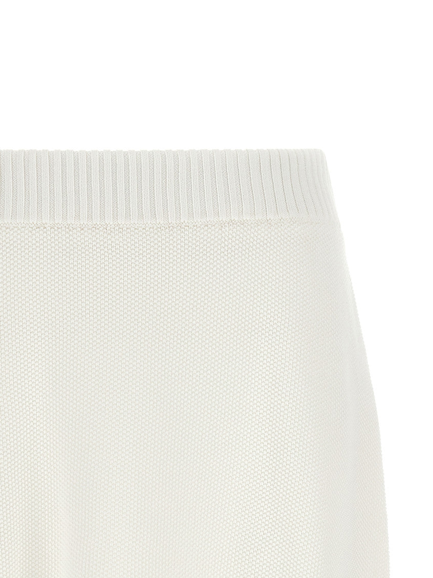 White Solid Mini Skirt 3