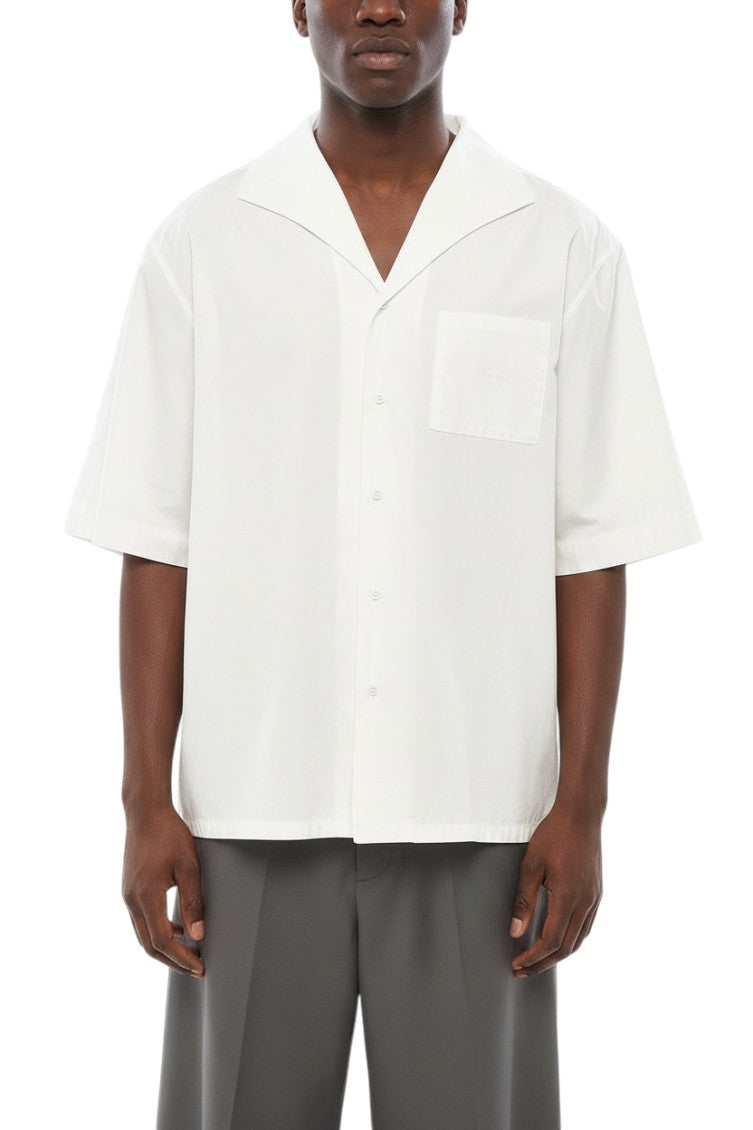 White Relaxed Solid Shirt 1